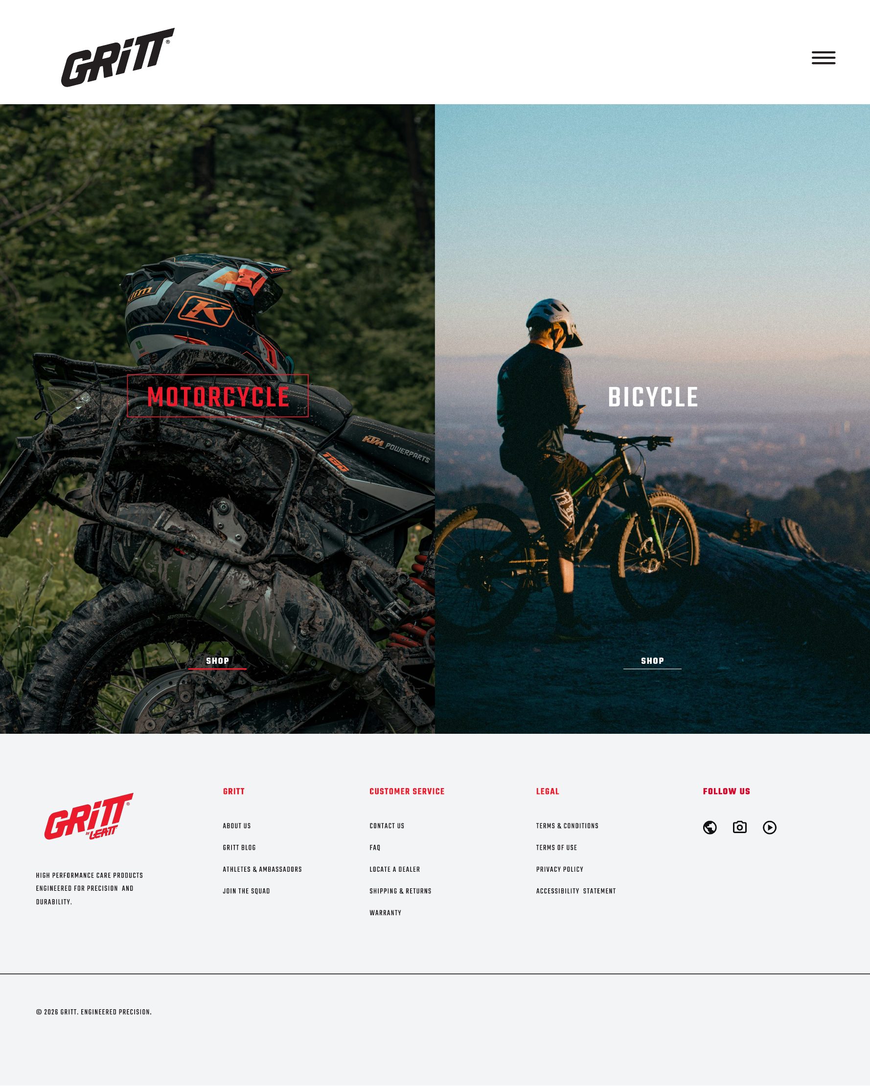 GRITT ecommerce website