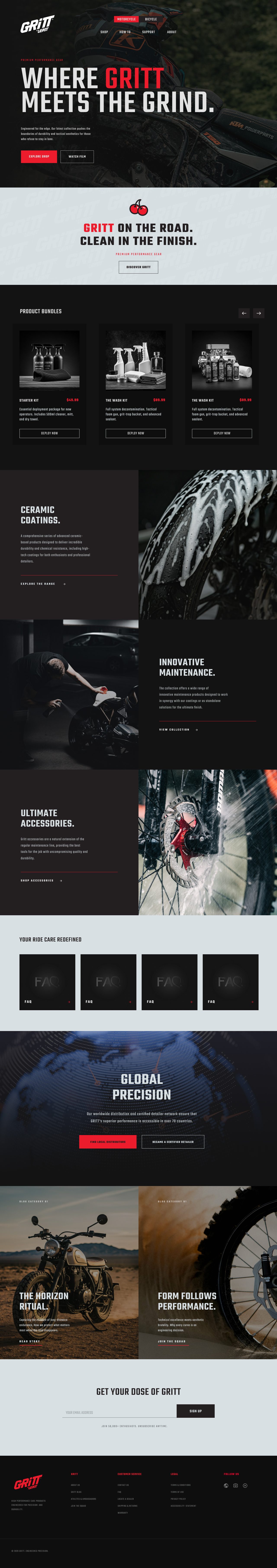 GRITT motorcycle page